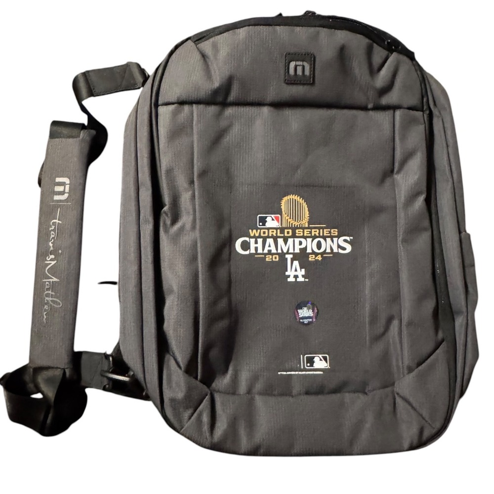 TravisMathew Lateral Convertible Backpack Briefcase LA Dodgers World Series 2024